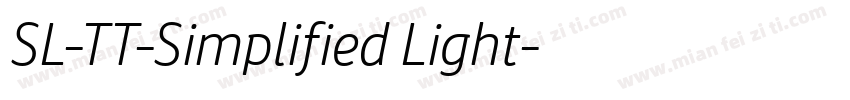 SL-TT-Simplified Light字体转换